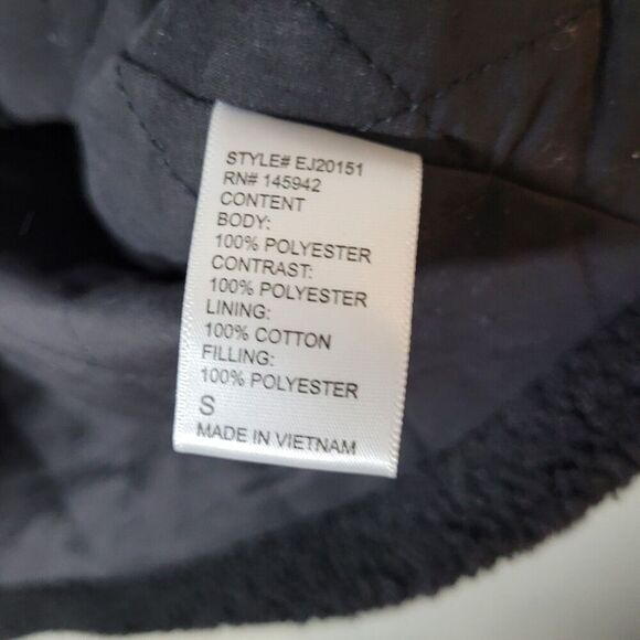 Eden Society Womens Size Sm Sherpa Jacket Hooded Full Zip Faux Fur Cozy Black - Picture 5 of 7